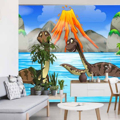 Fototapeta Dinozaury W Wodzie