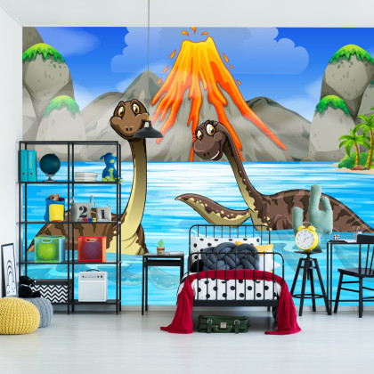 Fototapeta Dinozaury W Wodzie