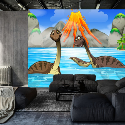 Fototapeta Dinozaury W Wodzie