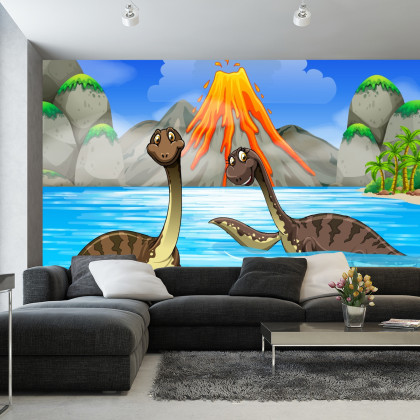 Fototapeta Dinozaury W Wodzie