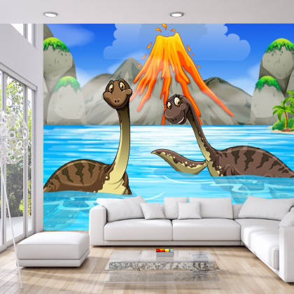 Fototapeta Dinozaury W Wodzie