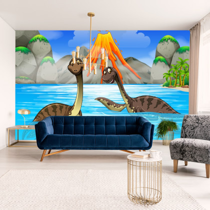 Fototapeta Dinozaury W Wodzie