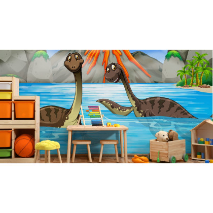 Fototapeta Dinozaury W Wodzie