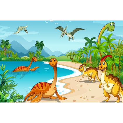 Fototapeta Dinozaury Na Plaży