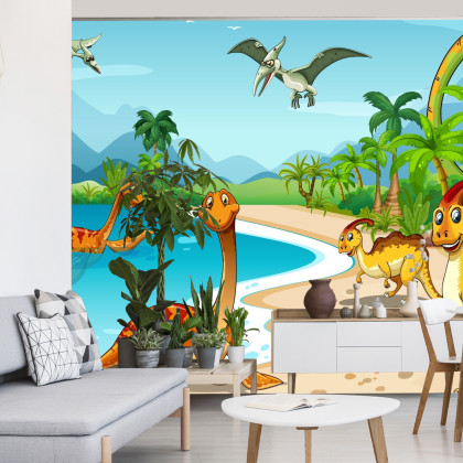 Fototapeta Dinozaury Na Plaży