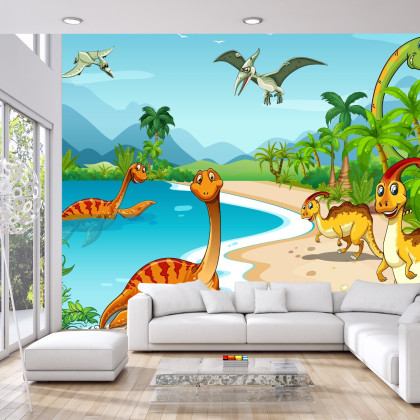 Fototapeta Dinozaury Na Plaży