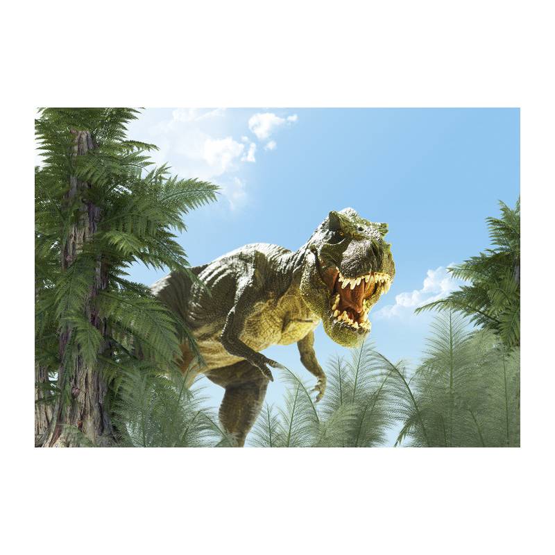 Fototapeta Wielki Dinozaur T-Rex I Palmy