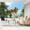 Fototapeta Wielki Dinozaur T-Rex I Palmy