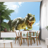 Fototapeta Wielki Dinozaur T-Rex I Palmy