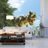 Fototapeta Wielki Dinozaur T-Rex I Palmy