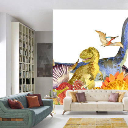 Fototapeta Dinozaury Malowane Akwarelą