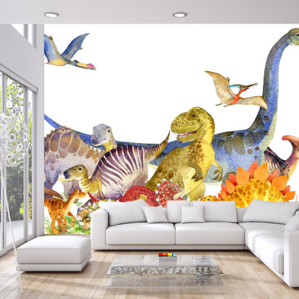 Fototapeta Dinozaury Malowane Akwarelą