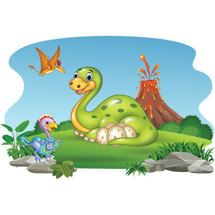 Fototapeta Dinozaury Na Polanie