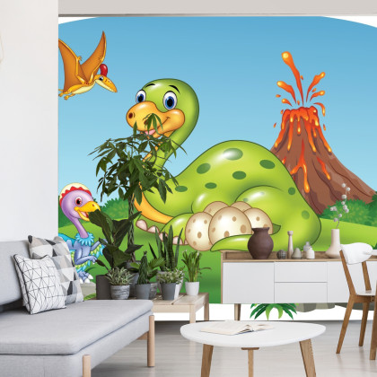 Fototapeta Dinozaury Na Polanie