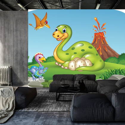 Fototapeta Dinozaury Na Polanie
