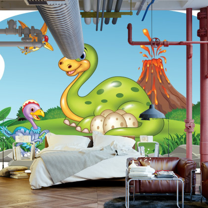 Fototapeta Dinozaury Na Polanie