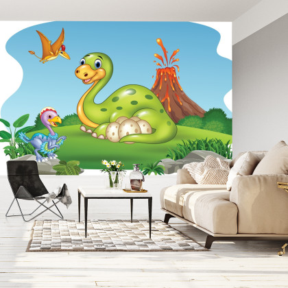 Fototapeta Dinozaury Na Polanie