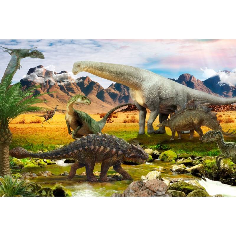 Fototapeta Realistyczne Dinozaury Nad Rzeką