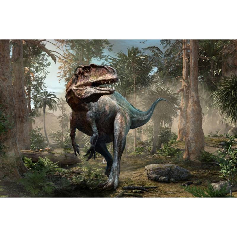 Fototapeta Realistyczny Dinozaur I Palmy