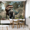 Fototapeta Realistyczny Dinozaur I Palmy
