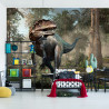 Fototapeta Realistyczny Dinozaur I Palmy