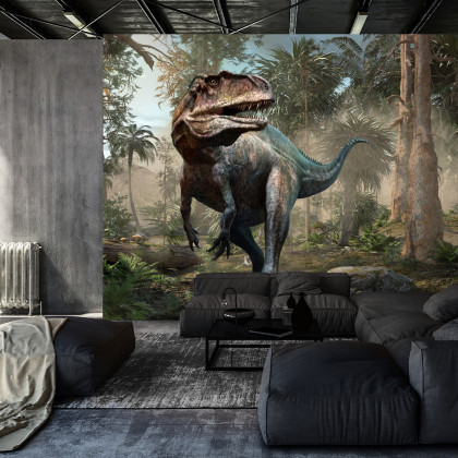 Fototapeta Realistyczny Dinozaur I Palmy