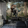 Fototapeta Realistyczny Dinozaur I Palmy