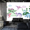 Fototapeta Pastelowe Dinozaury Na Polanie