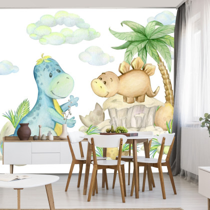 Fototapeta Małe Dinozaury Na Kamieniach