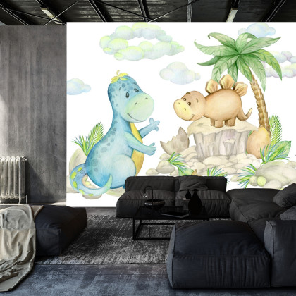 Fototapeta Małe Dinozaury Na Kamieniach