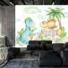 Fototapeta Małe Dinozaury Na Kamieniach