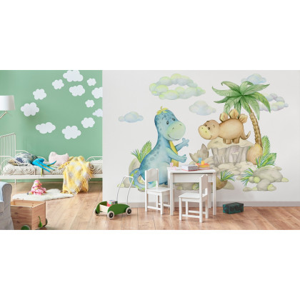 Fototapeta Małe Dinozaury Na Kamieniach