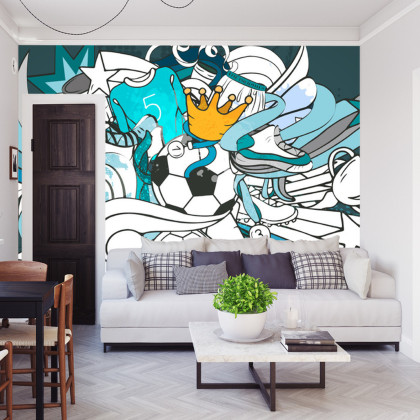 Fototapeta Piłka Nożna Graffiti
