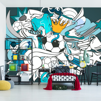 Fototapeta Piłka Nożna Graffiti
