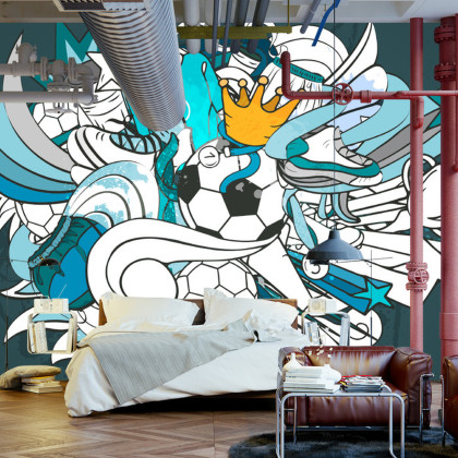 Fototapeta Piłka Nożna Graffiti
