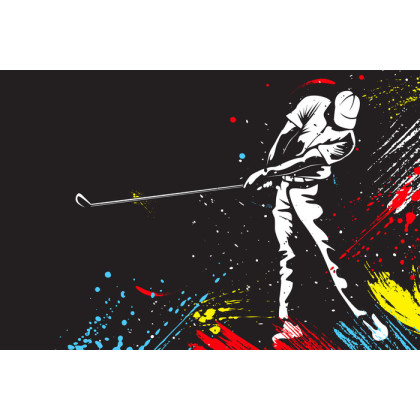Fototapeta Malowany Golfista