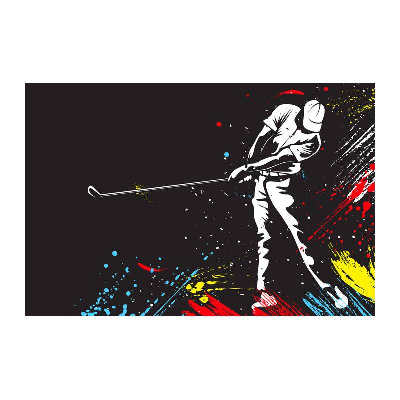 Fototapeta Malowany Golfista