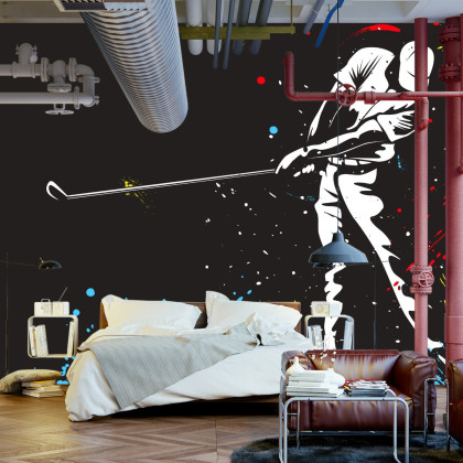 Fototapeta Malowany Golfista