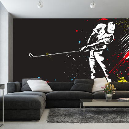 Fototapeta Malowany Golfista