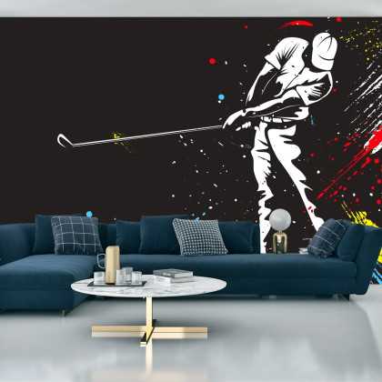 Fototapeta Malowany Golfista
