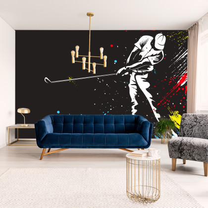 Fototapeta Malowany Golfista