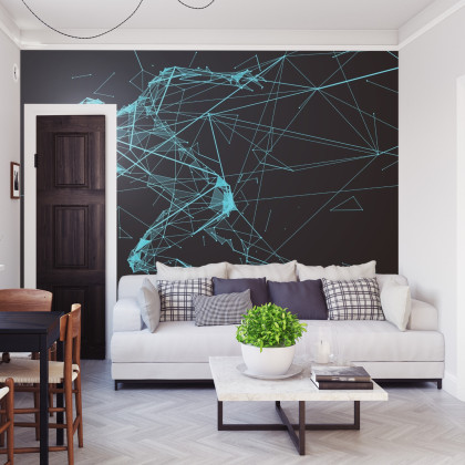 Fototapeta Geometryczny Wzór Biegacza W 3D