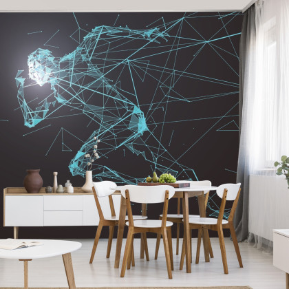 Fototapeta Geometryczny Wzór Biegacza W 3D