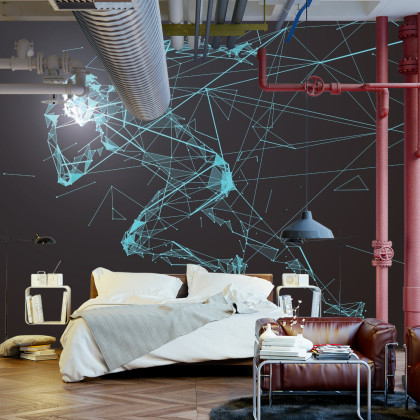Fototapeta Geometryczny Wzór Biegacza W 3D