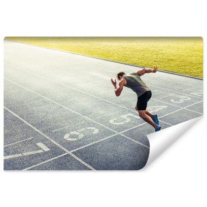Fototapeta Sprinter Na Torze Biegowym Podczas