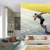 Fototapeta Sprinter Na Torze Biegowym Podczas