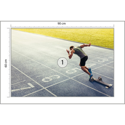 Fototapeta Sprinter Na Torze Biegowym Podczas