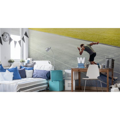Fototapeta Sprinter Na Torze Biegowym Podczas