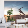 Fototapeta Biegnący Sportowiec Na Drodze 3D