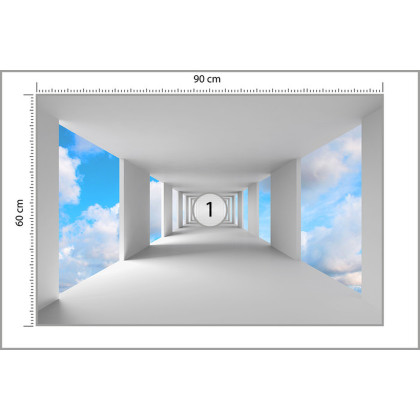 Fototapeta 3D Tunel - Niebo